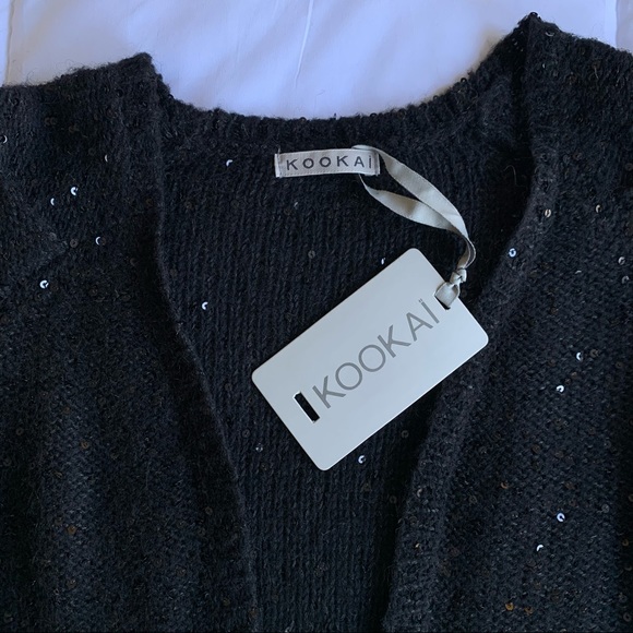 Kookai black sequined sweater shrug - Picture 4 of 8